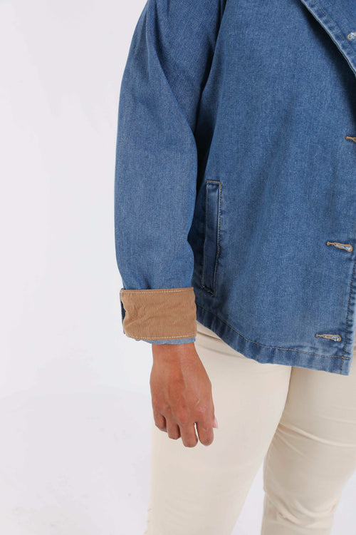 Spijkerjasje met fluweel-Paprika-3