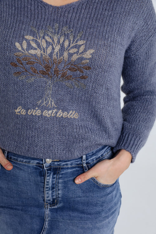 Pull imprimé arbre de vie-Paprika-6