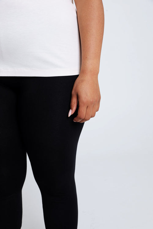 Effen 7/8-legging in viscose-Paprika-3