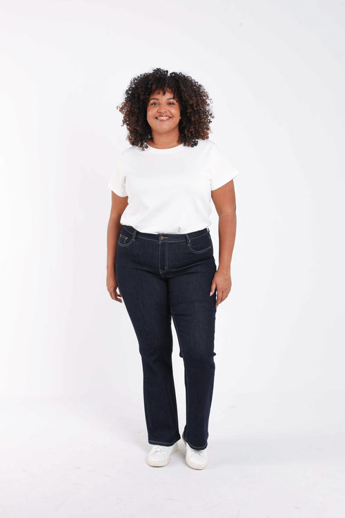 Jeans bootleg Lara L34-Paprika-7