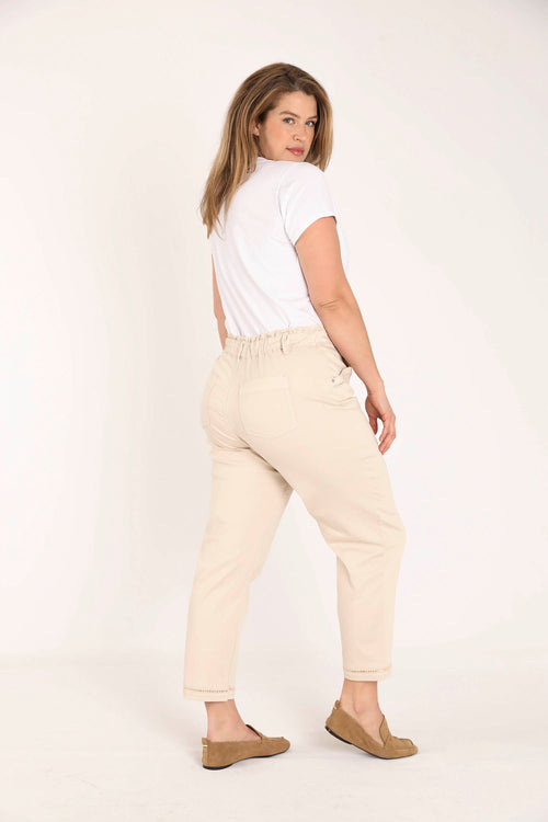 Chino en coton uni-Paprika-2