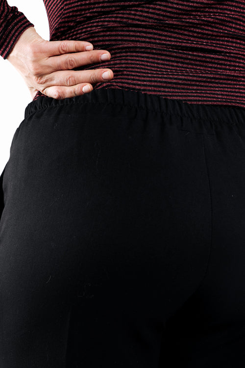 Wijde broek met plooien, effen kleur-Paprika-6