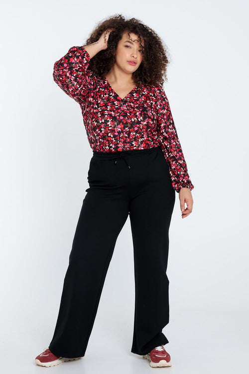 Pantalon large uni-Paprika-8