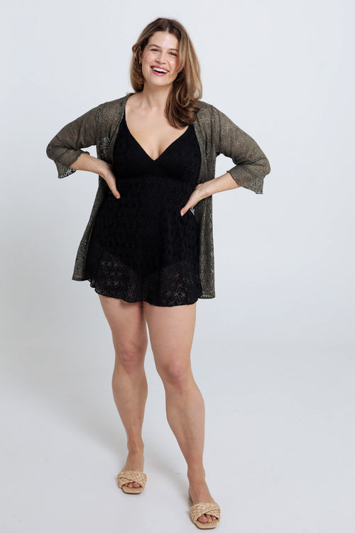 Robe maillot en dentelle-Paprika-7