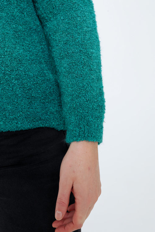 Pull maille bouclette uni-Paprika-5