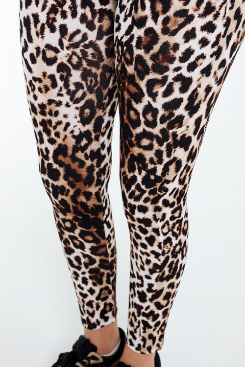 Legging léopard en viscose-Paprika-4