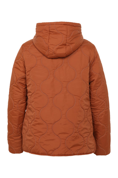 Doudoune courte à capuche-Paprika-12
