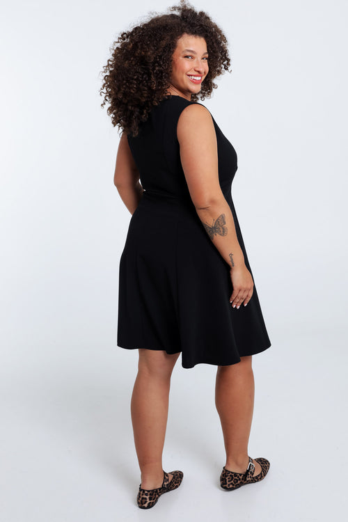 Robe patineuse unie-Paprika-2