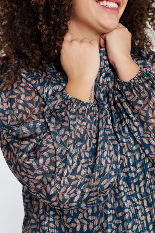 Blouse imprimé feuilles-Paprika-5