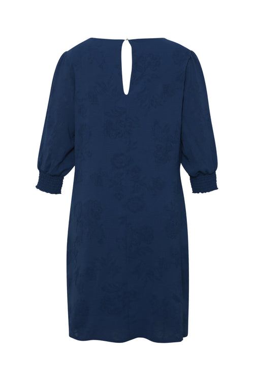 Robe courte unie avec broderies-Paprika-2