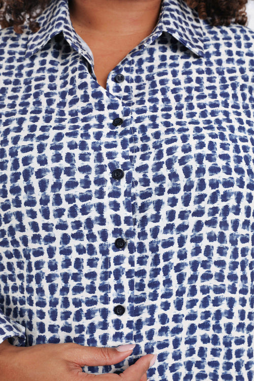 Blouse van viscose met grafische print-Paprika-5