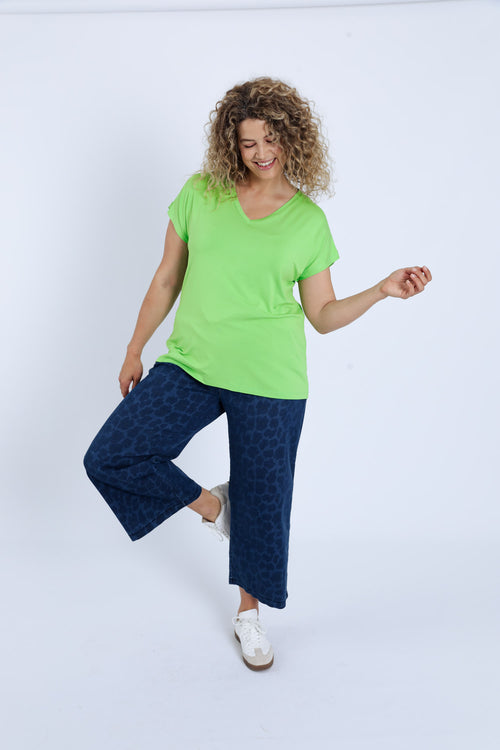 T-shirt uni en viscose-Paprika-8