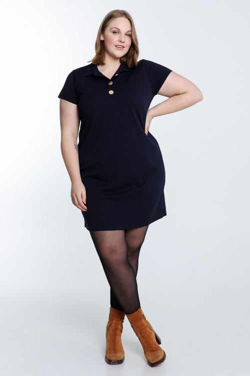 Robe polo unie-Paprika-9