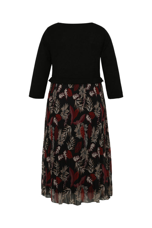 2 in 1 warme gebreide jurk-Paprika-11