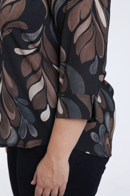 Blouse imprimé graphique-Paprika-5