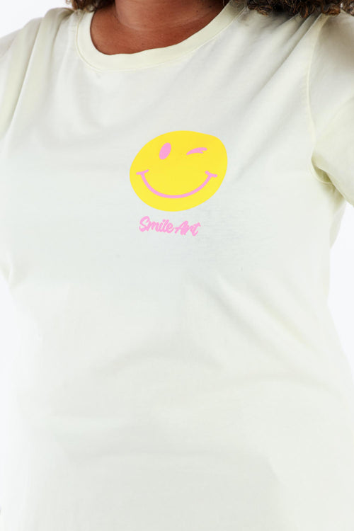 T-shirt van katoen met smile-print-Paprika-4