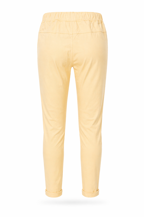 Effen lichte katoenen chino-Paprika-1