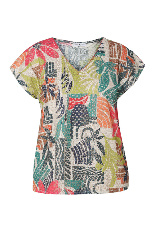 T-shirt imprimé floral-Paprika-10