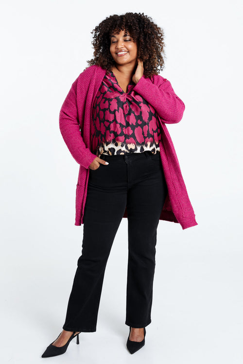 Cardigan long détail bouton-Paprika-8