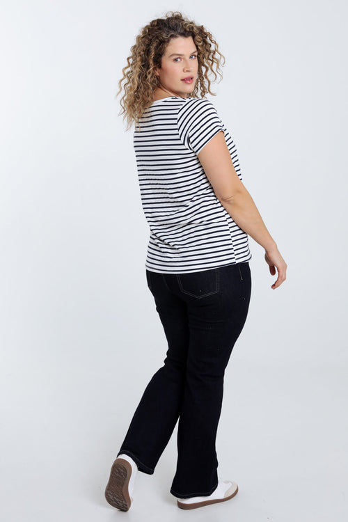Matrozen-T-shirt met kersdetail-Paprika-2