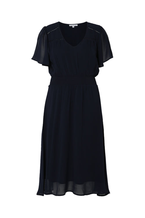 Lang unifoon Viscose jurk-Paprika-10