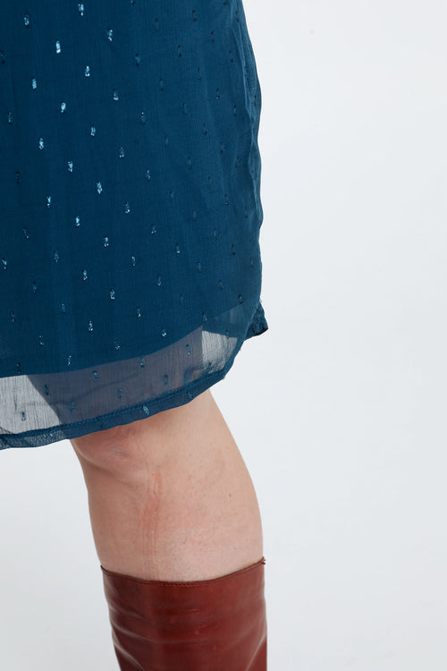 Robe en voile avec plumetis-Paprika-6