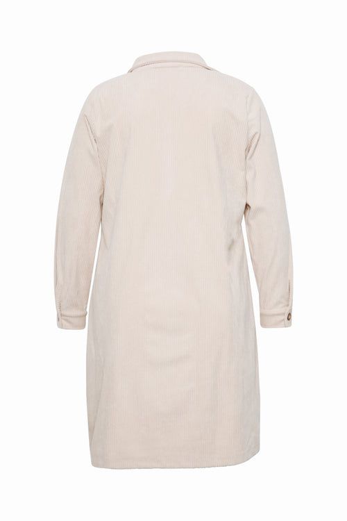 Robe courte unie en velours côtelé-Paprika-9