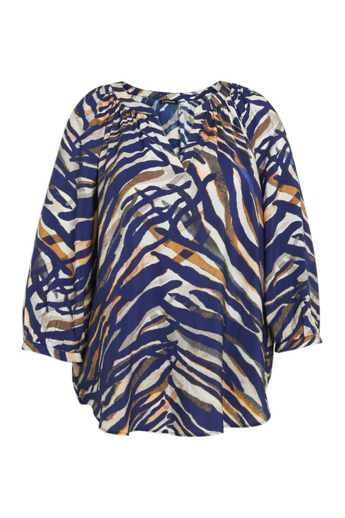 Blouse Raglan zèbre en viscose-Paprika-10