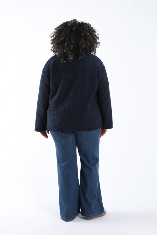 Effen teddy mantel-Paprika-1