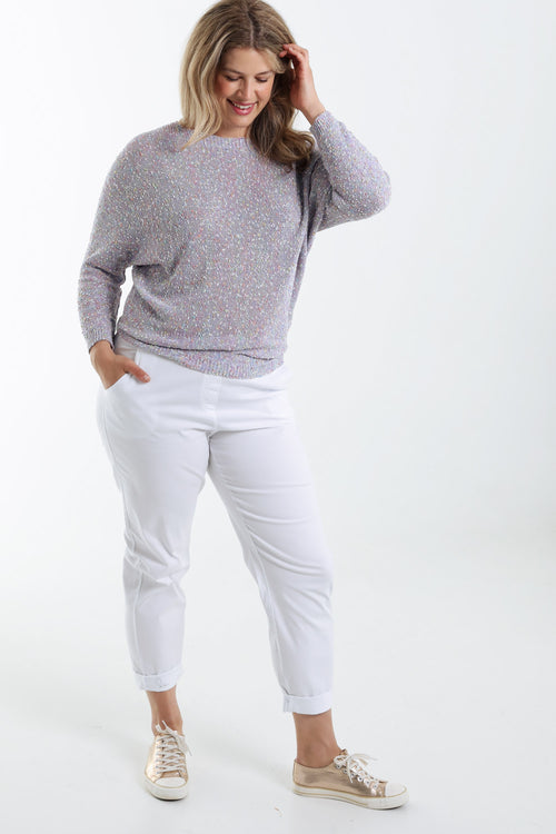 Pull maill fantaisie uni-Paprika-9