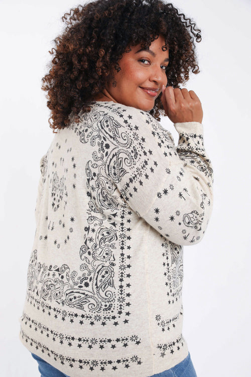 Trui met bandana-print-Paprika-6