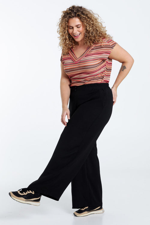 Pantalon fluide uni-Paprika-8
