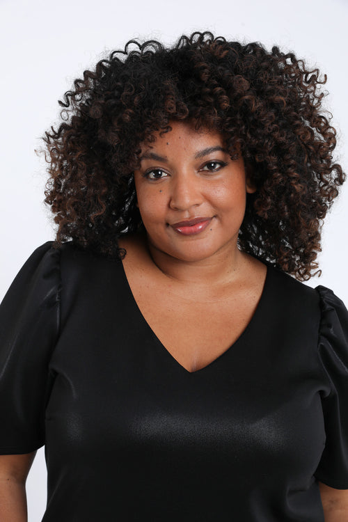 Robe unie effet satiné-Paprika-1