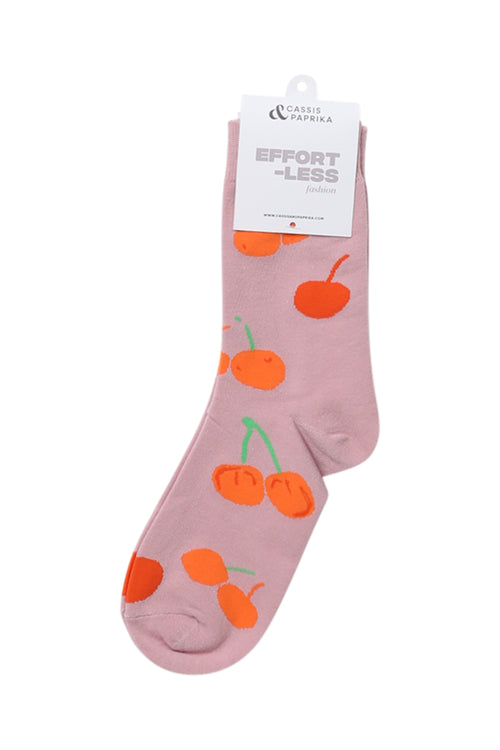 Kersenprint sokken-Paprika-1