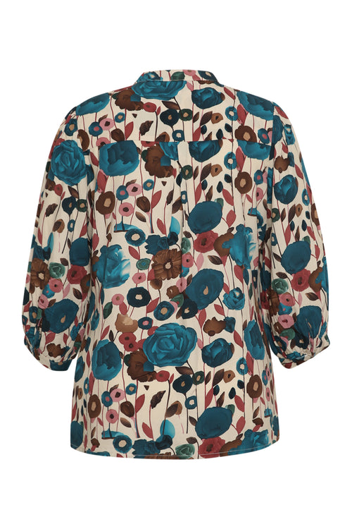Blouse en viscose imprimé coquelicots-Paprika-2