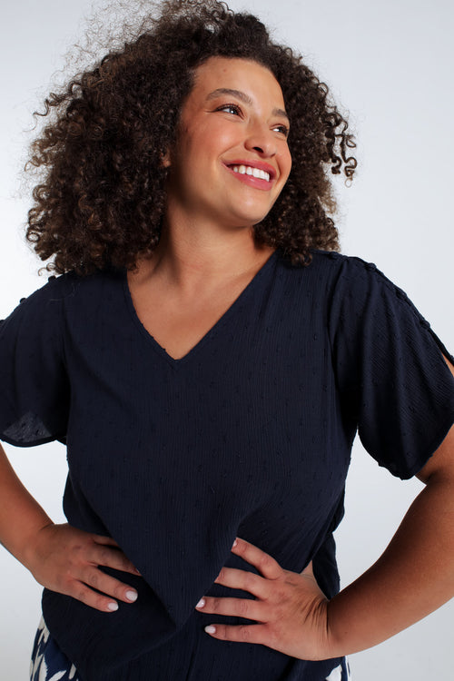 Effen viscose blouse-Paprika-3