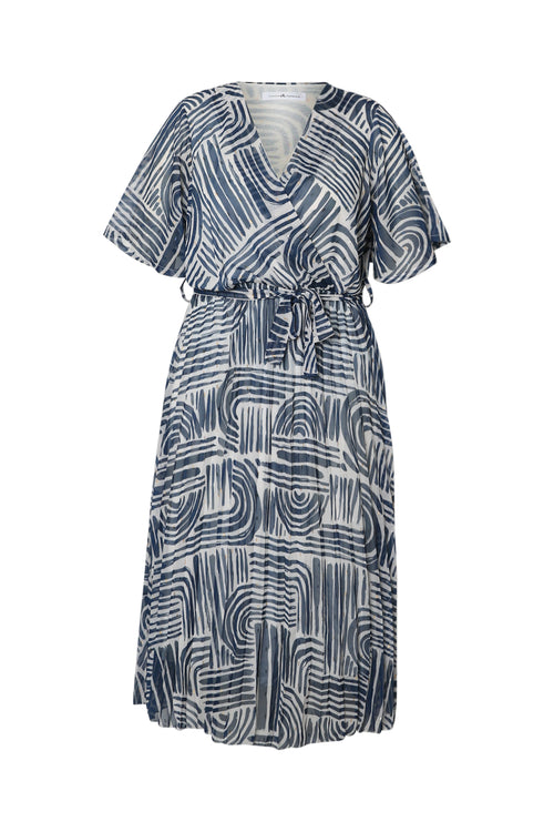 Robe en voile imprimé fleurs floues-Paprika-10