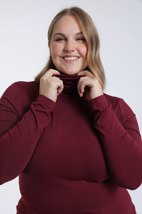 Gestreepte sweater met geborduurd hart-Paprika-3