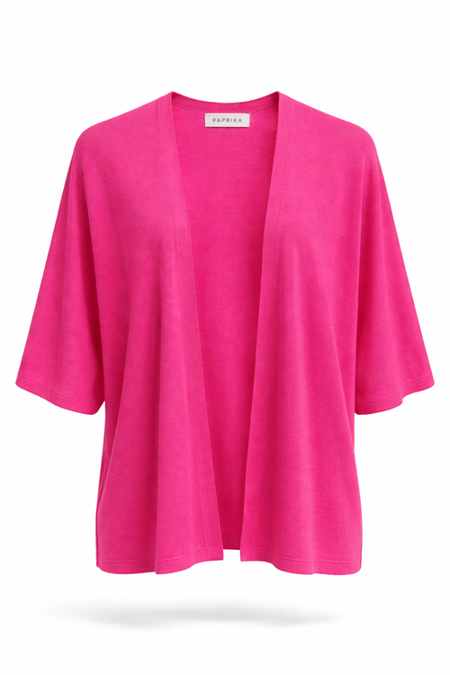 Gilet en viscose uni-Paprika-2