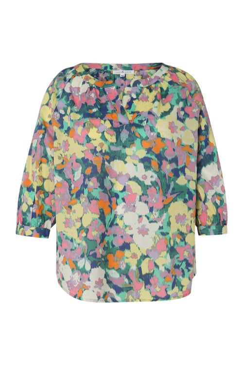 Blouse en coton imprimé floral-Paprika-10