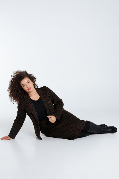 Dierenprint blazer-Paprika-9