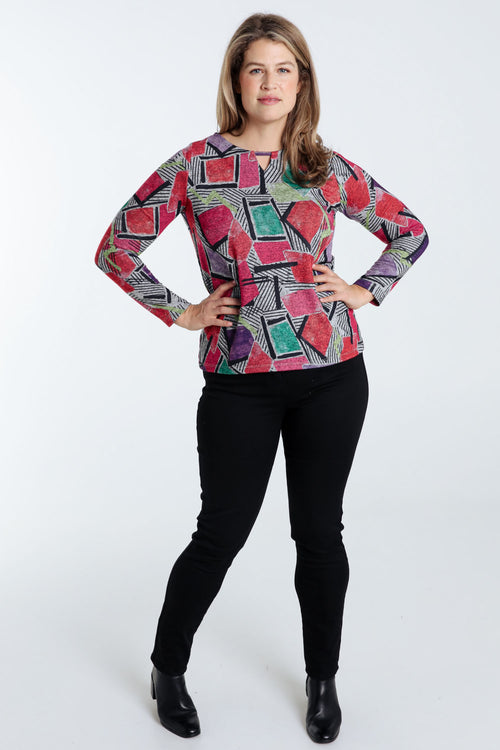 T-shirt met grafische print-Paprika-9