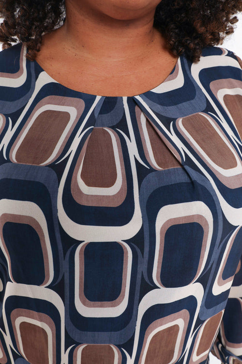 Blouse met grafische print-Paprika-5