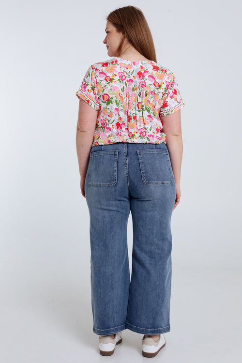 Jegging 7/5 jambes larges-Paprika-2