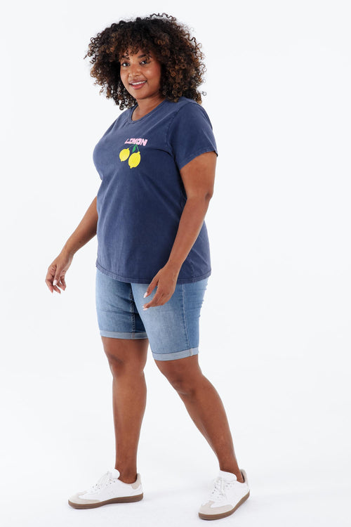 T-shirt en coton imprimé citrons-Paprika-8
