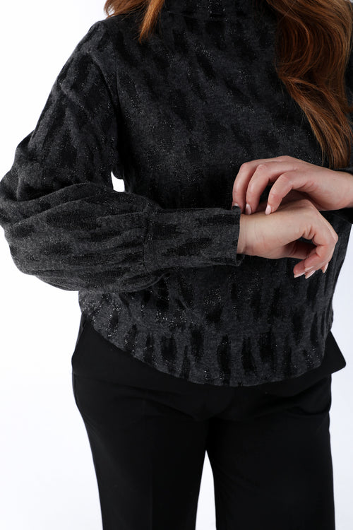 T-shirt imprimé animal avec lurex-Paprika-6