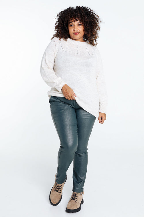 Pull palme avec strass-Paprika-10