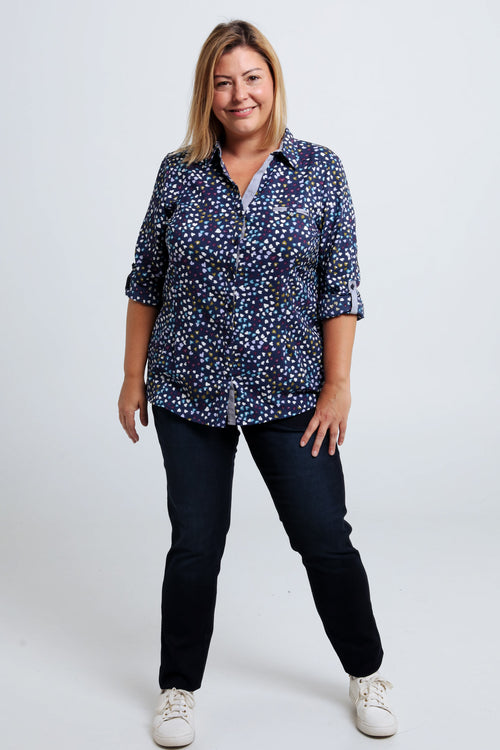 Hemd in wafelstof met hartjesmotief-Paprika-7