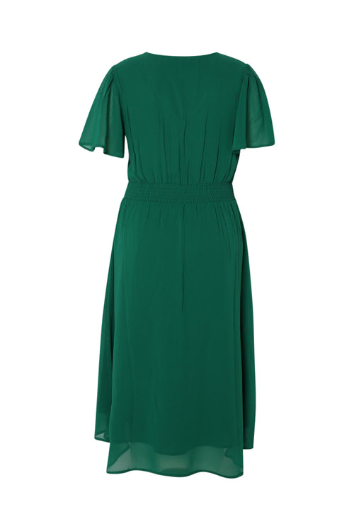 Robe longue en viscose unie-Paprika-2