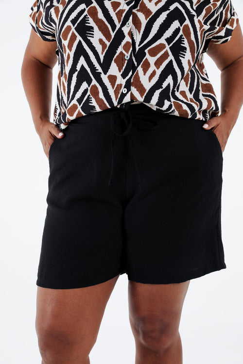 Short en viscose uni-Paprika-1